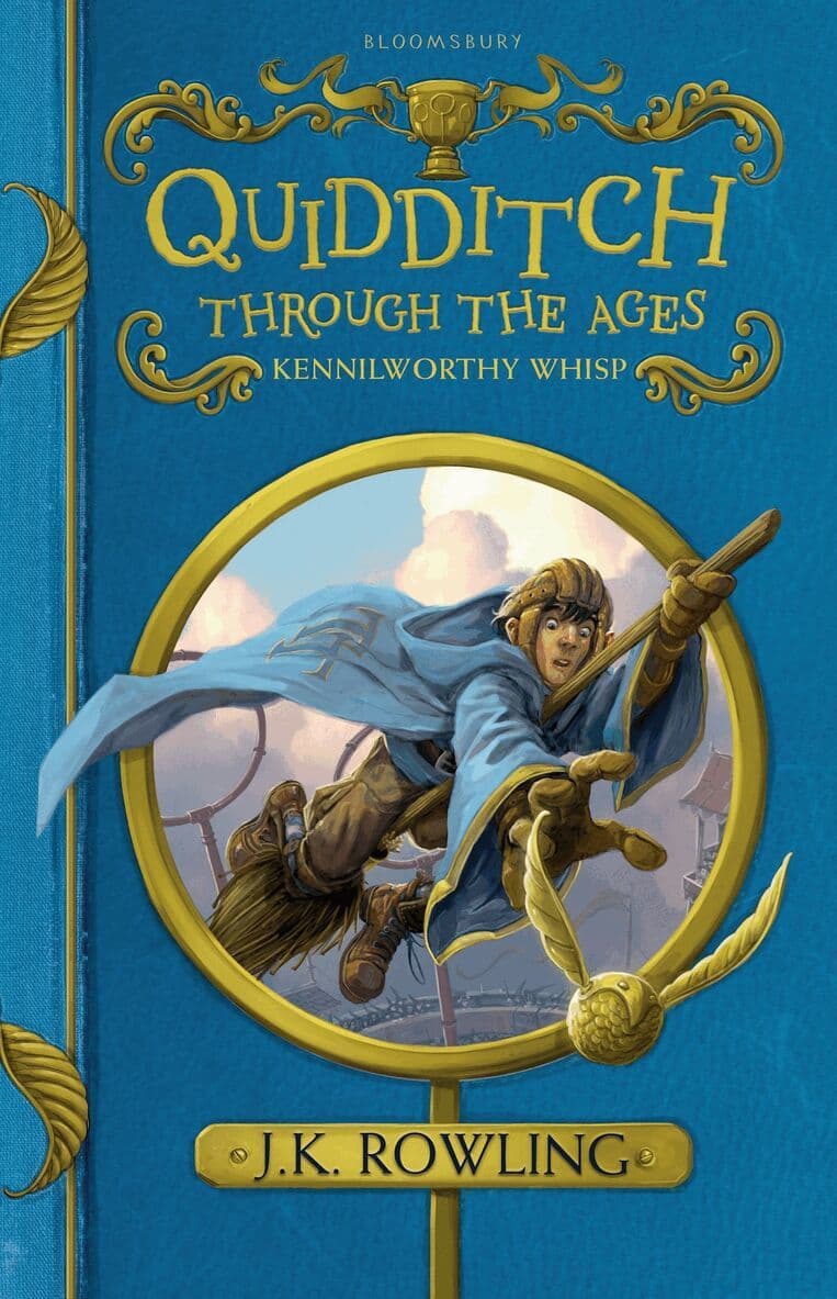Omslag till boken Quidditch Through the Ages av J.K. Rowling