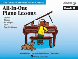 All-In-One Piano Lessons Book B Beginner Piano Sheet Music Songbook with Online Audio Hal Leonard Student Piano Library by Barbara Kreader and Team [W