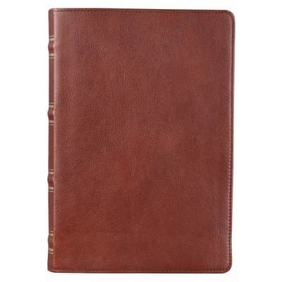KJV Giant Print Full-Size Bible Brown Full Grain Leather