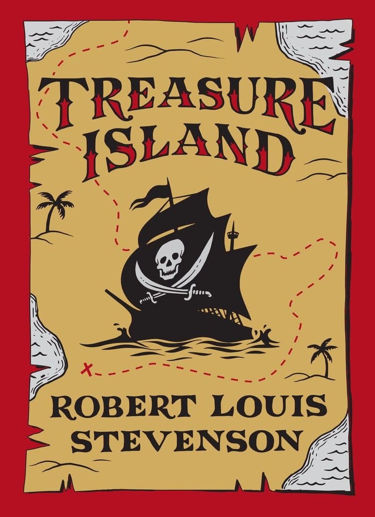 Omslag till boken Treasure Island av Robert Louis Stevenson