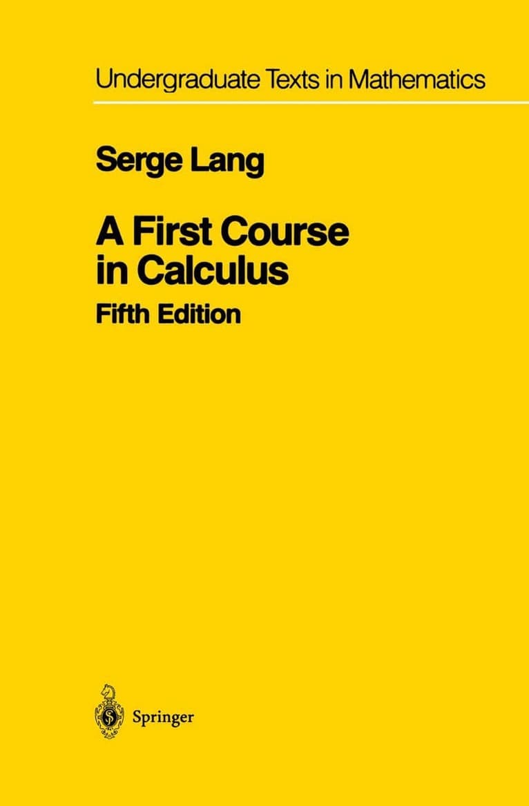 First Course in Calculus