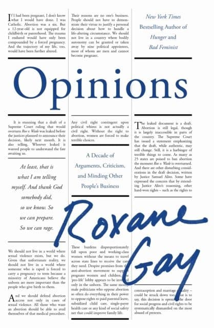 Omslag till boken Opinions av Roxane Gay