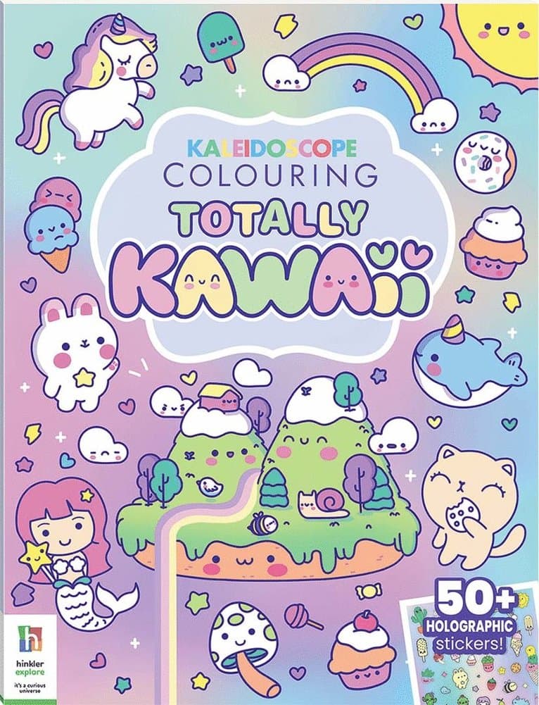 Kaleidoscope Sticker Colouring: Totally Kawaii