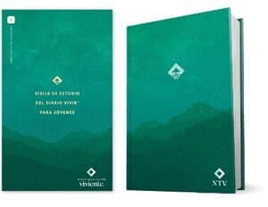 Biblia de Estudio del Diario Vivir Para Jovenes Ntv (Tapa Dura, Verde, Letra Roja, Habilitada Para Filament)