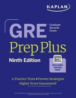 GRE Prep Plus, Ninth Edition (2026): Includes 6 Practice Tests, 1500+ Practice Questions + Online Access to a 500+ Question Bank, Video Tutorials, and Live Class Sessions