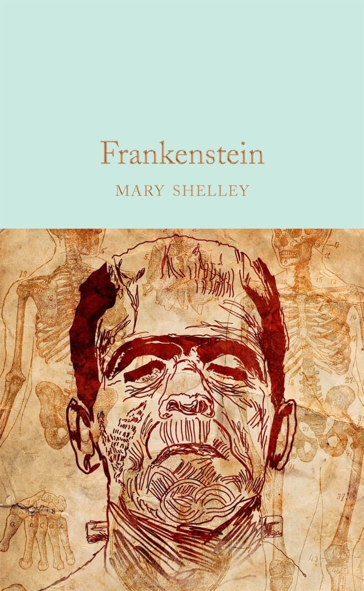 Omslag till boken Frankenstein av Mary Shelley