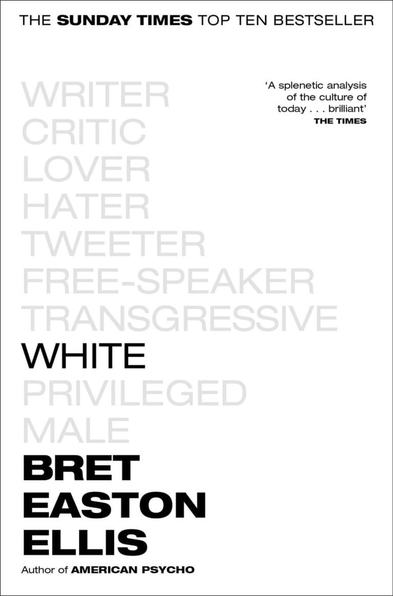 Omslag till boken White av Bret Easton Ellis