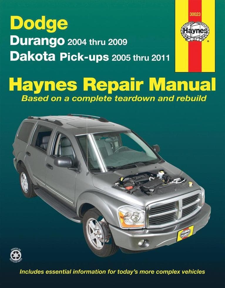 Dodge Durango (2004-2009) & Dakota (2005-2011) pick-ups Haynes Repair Manual (USA)