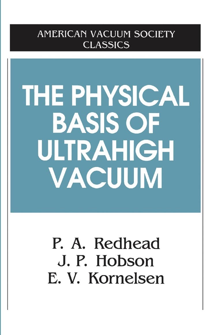 Physical Basis of Ultrahigh Vacuum