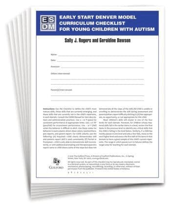 Early Start Denver Model Curriculum Checklist for Young Children with Autism, First Edition, Set of 15 Checklists, Each a 16-Page Two-Color Booklet