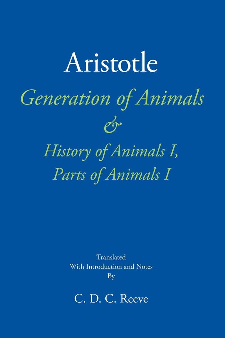 Generation of Animals & History of Animals I, Parts of Animals I