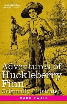 Omslag till boken Adventures of Huckleberry Finn av Mark Twain