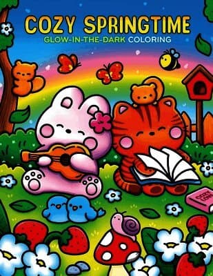 Cozy Springtime Glow-in-the-Dark Coloring