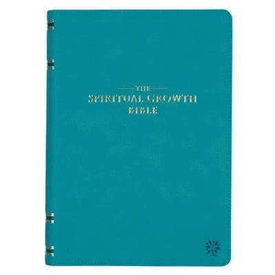 The Spiritual Growth Bible, Study Bible, NLT - New Living Translation Holy Bible, Faux Leather, Teal