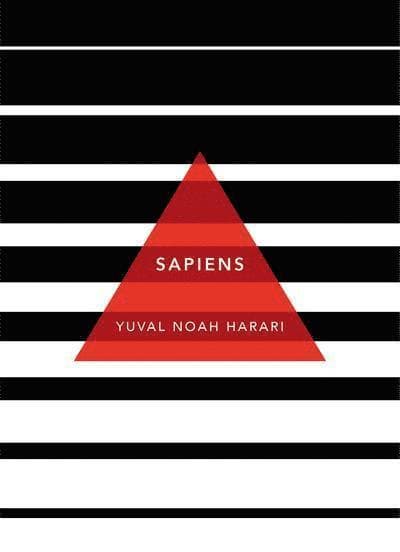 Omslag till boken Sapiens av Yuval Noah Harari