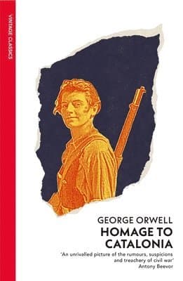 Omslag till boken Homage to Catalonia av George Orwell