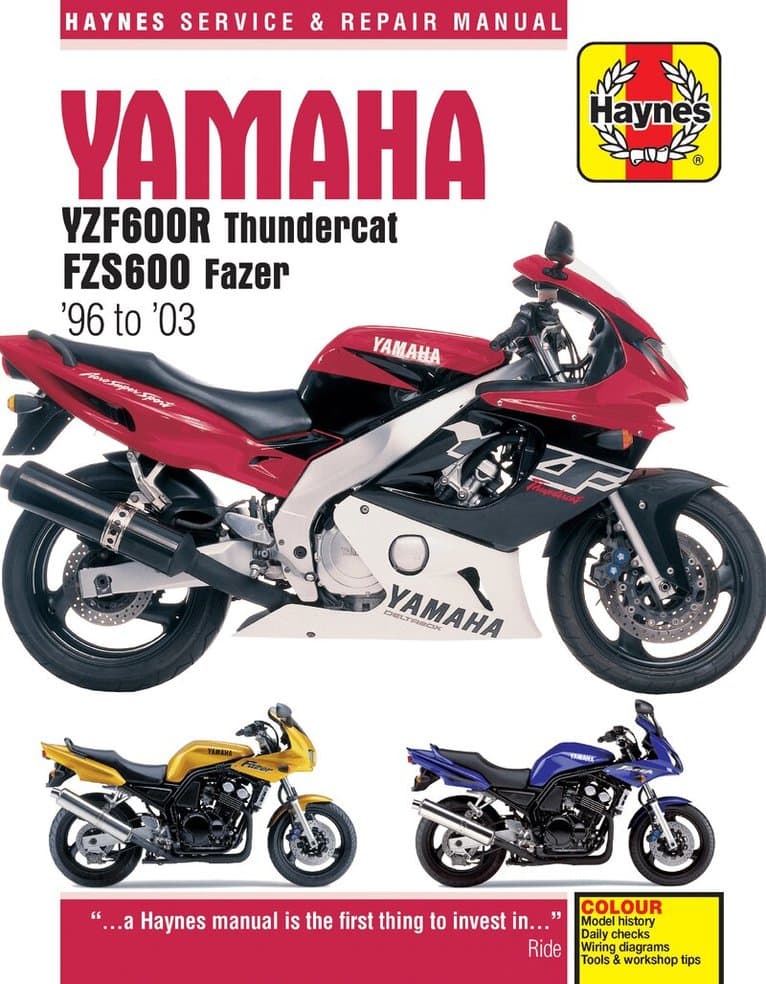 Yamaha YZF600R Thundercat & FZS600 Fazer (96 - 03) Haynes Repair Manual