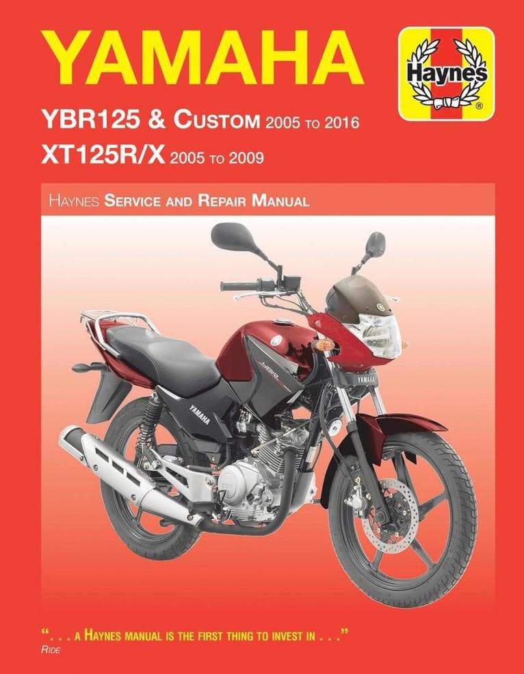 Yamaha YBR125 (05 - 16) & XT125R/X (05 - 09) Haynes Repair Manual