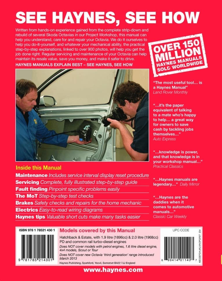 Skoda Octavia Diesel (May '04-Mar '13) 04 to 13 reg