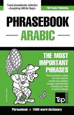 English-Arabic phrasebook and 1500-word dictionary