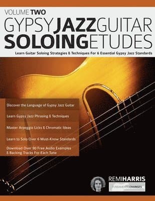Omslag till boken Gypsy Jazz Guitar Soloing Etudes - Volume Two av Remi Harris