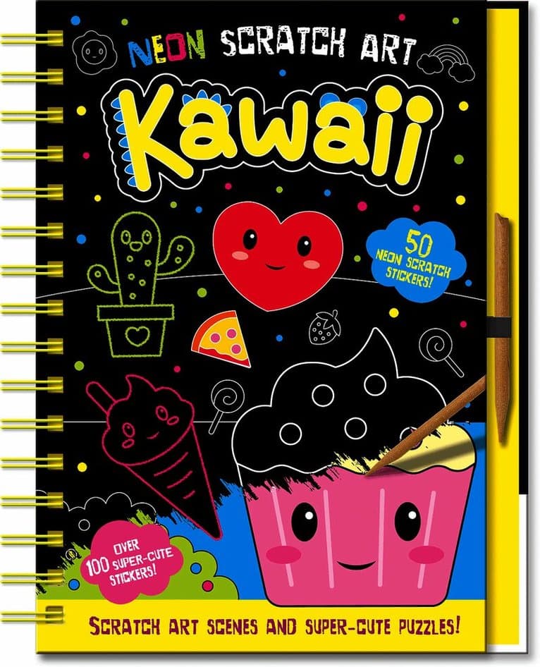 Neon Scratch Art Kawaii