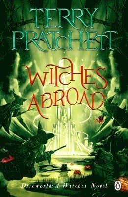 Omslag till boken Witches Abroad av Terry Pratchett