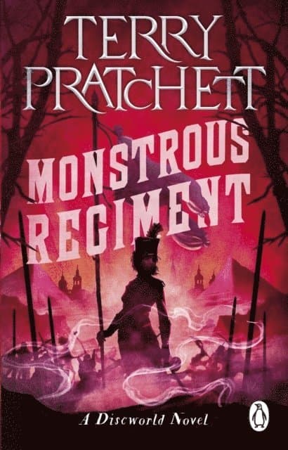 Omslag till boken Monstrous Regiment av Terry Pratchett