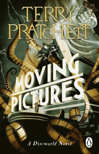Omslag till boken Moving Pictures av Terry Pratchett