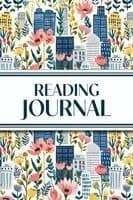 Reading Journal (Cozy Blue Cityscape with Pink Wildflowers)