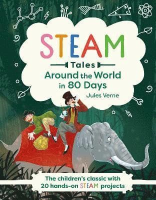 Omslag till boken Around the World in 80 Days av Jules Verne