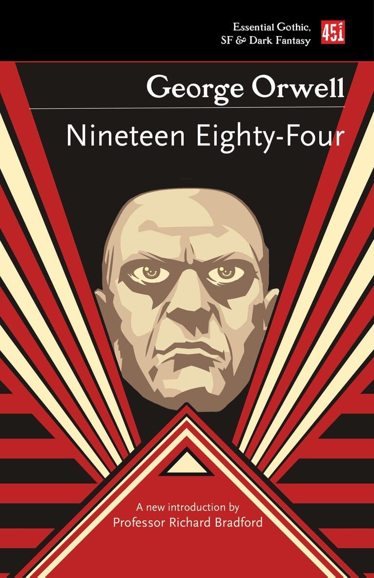 Omslag till boken Nineteen Eighty-Four av George Orwell