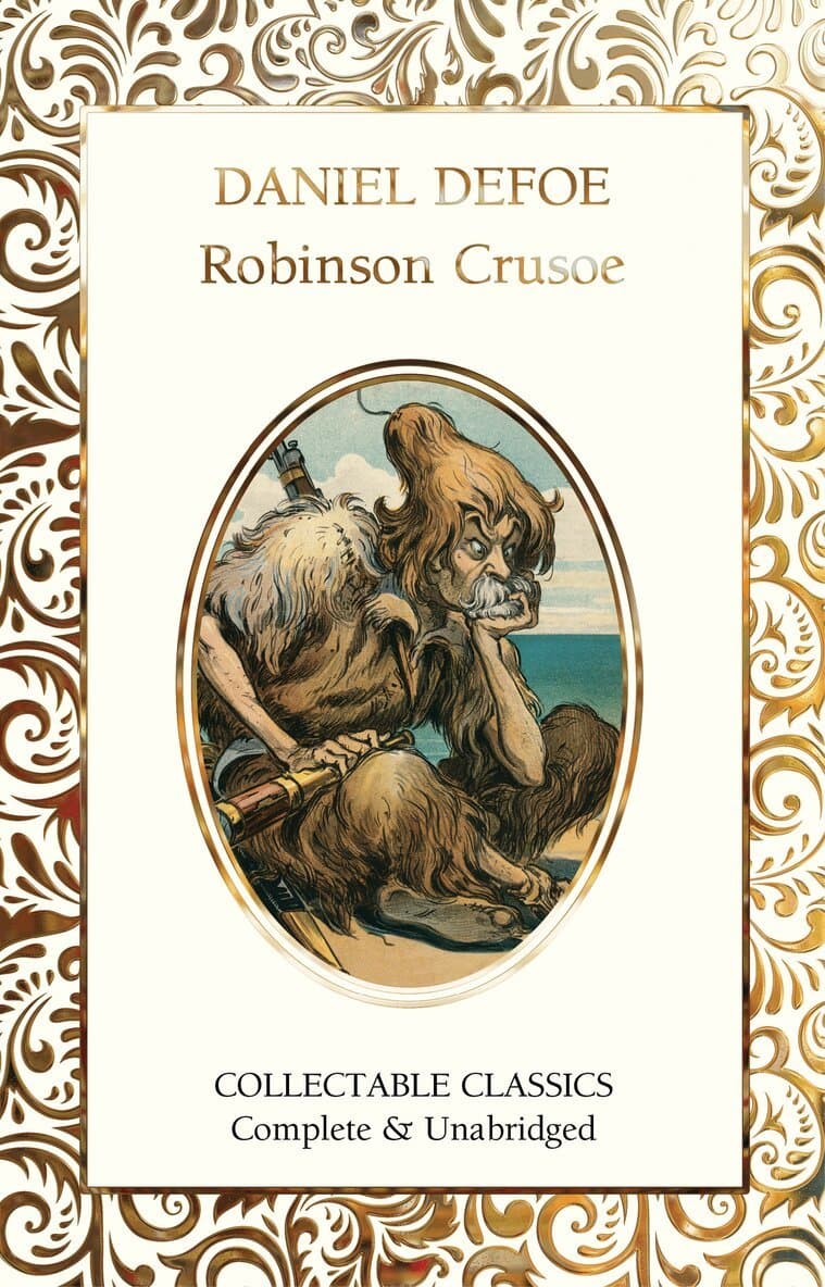Omslag till boken Robinson Crusoe av Daniel Defoe