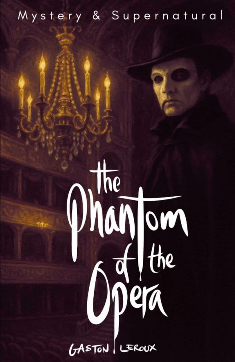 Omslag till boken Phantom of the Opera av Gaston Leroux