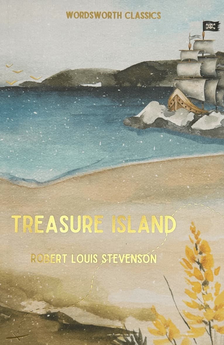 Omslag till boken Treasure Island av Robert Louis Stevenson