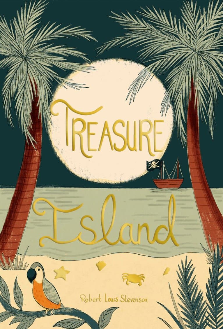 Omslag till boken Treasure Island av Robert Louis Stevenson