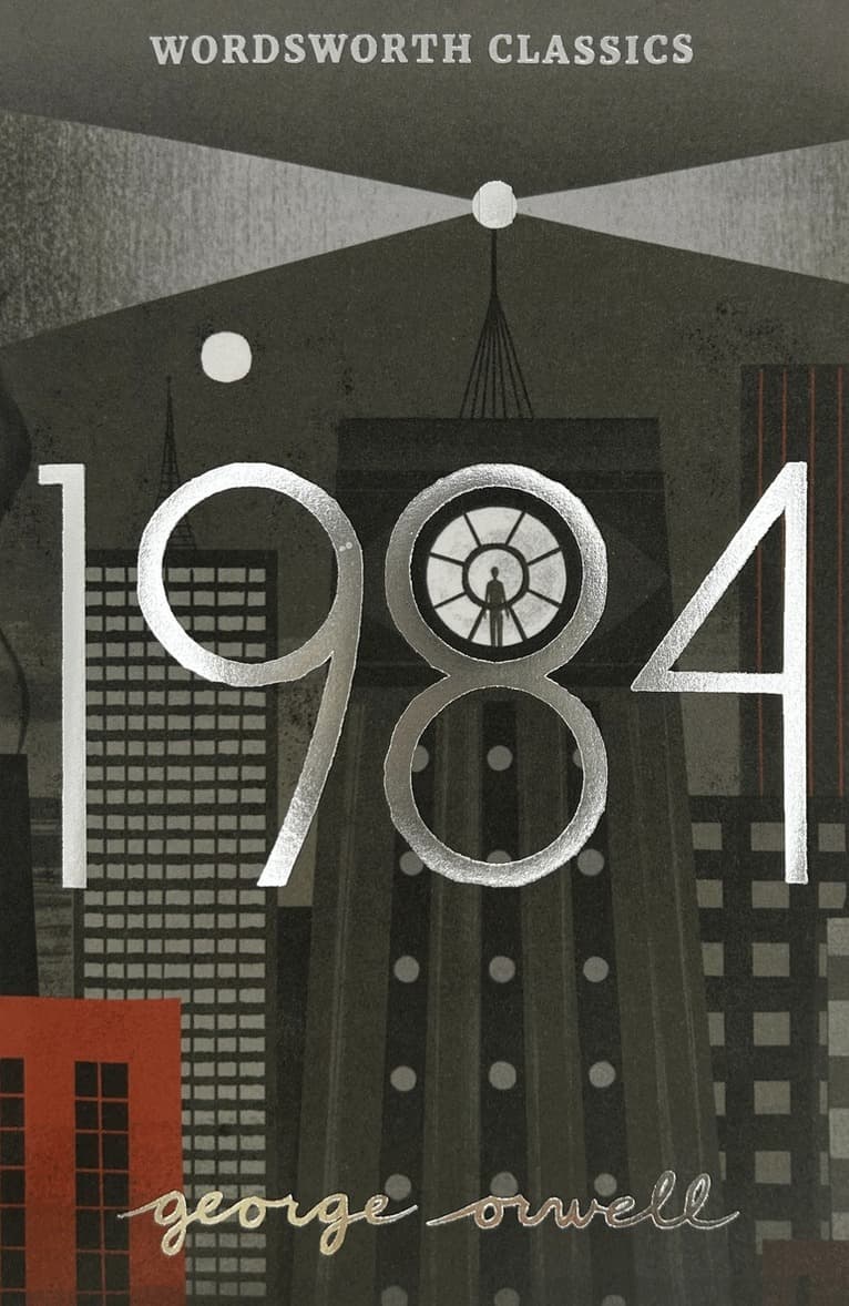 Omslag till boken Nineteen Eighty-Four av George Orwell