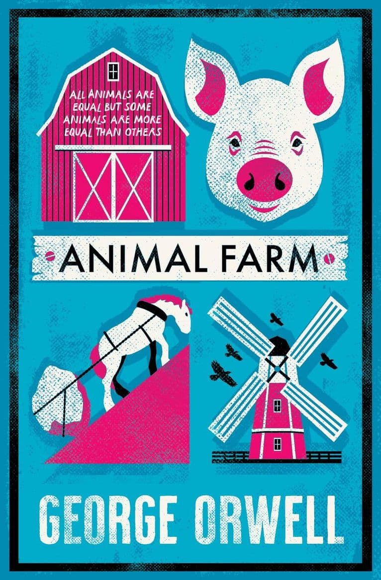 Omslag till boken Animal Farm av George Orwell