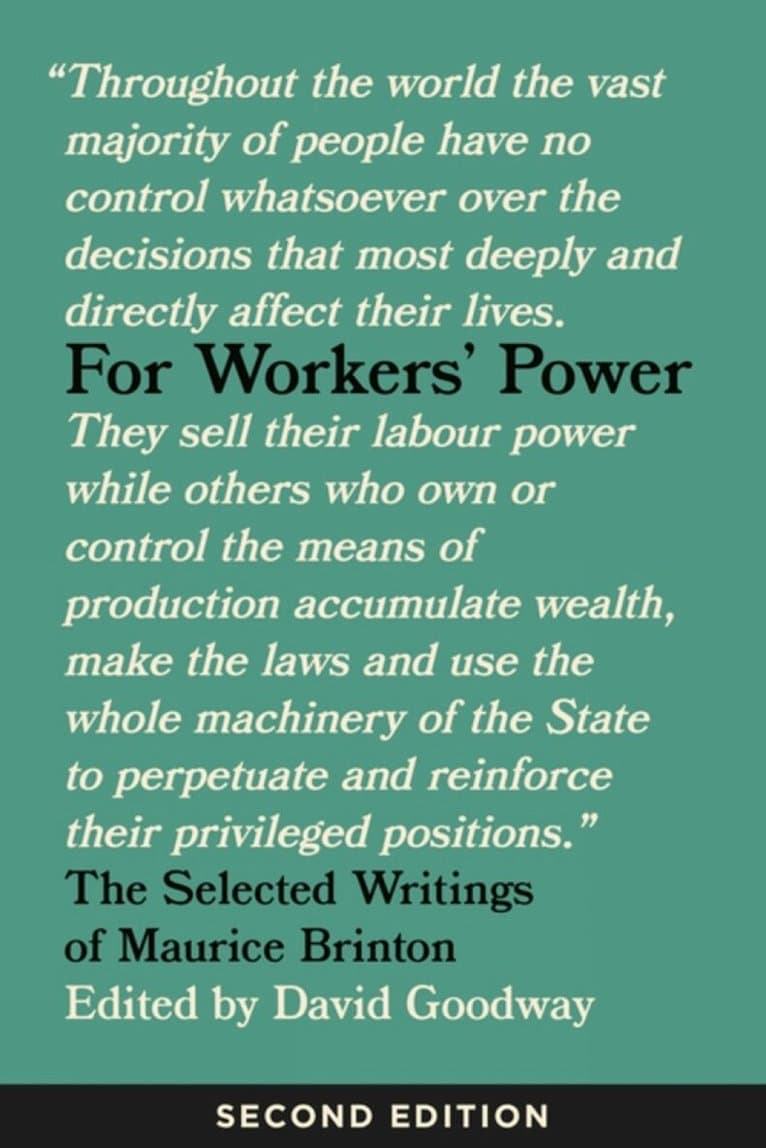 Omslag till boken For Workers' Power av Maurice Brinton