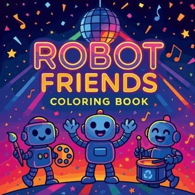 Robot Friends - Coloring Book