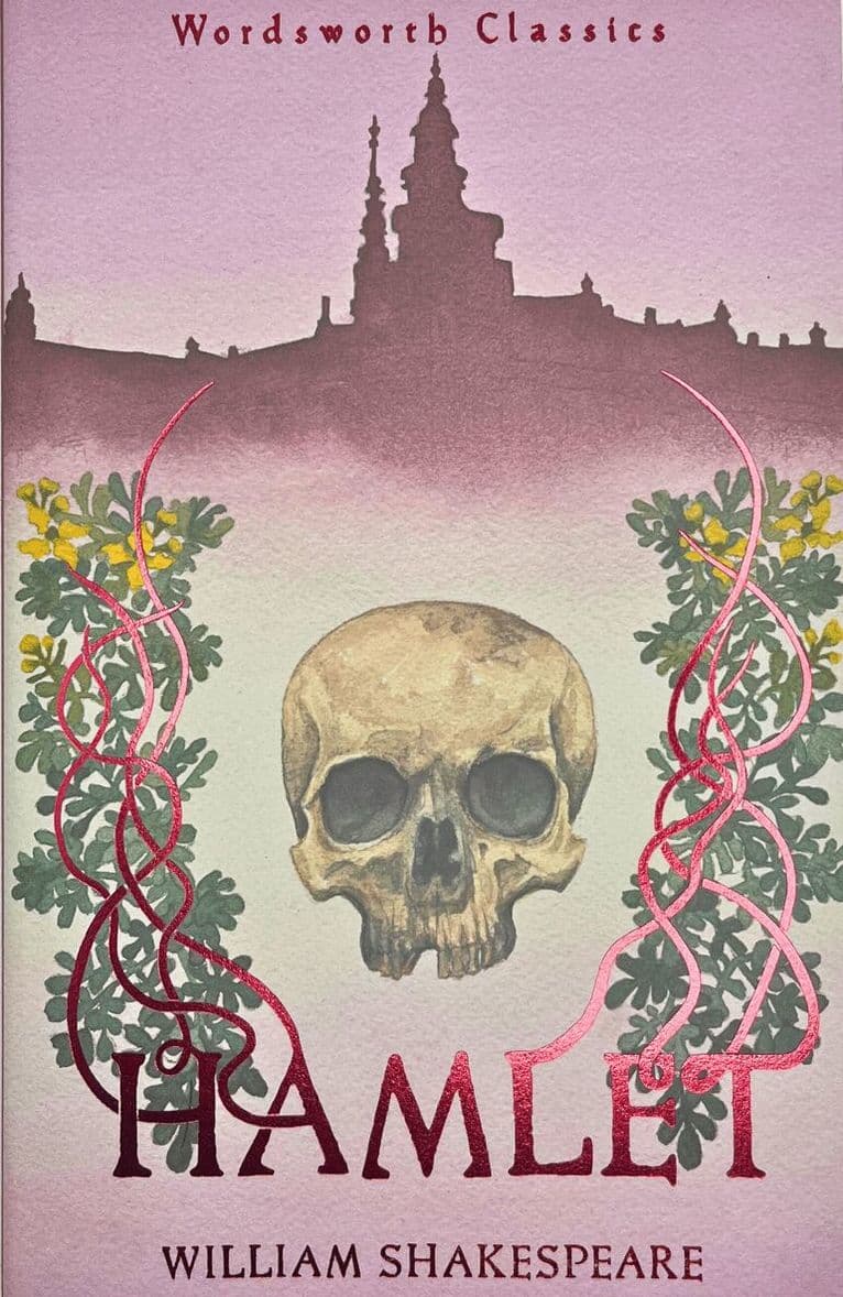 Omslag till boken Hamlet av William Shakespeare