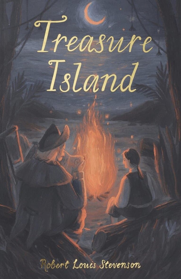 Omslag till boken Treasure Island av Robert Louis Stevenson