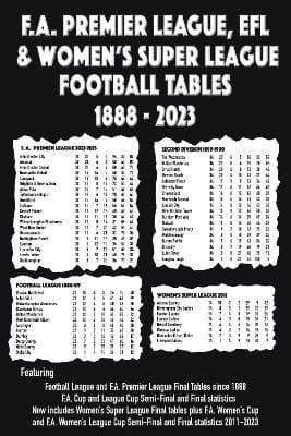 F.A. Premier League, EFL & Women's Super League Football Tables 1888-2023