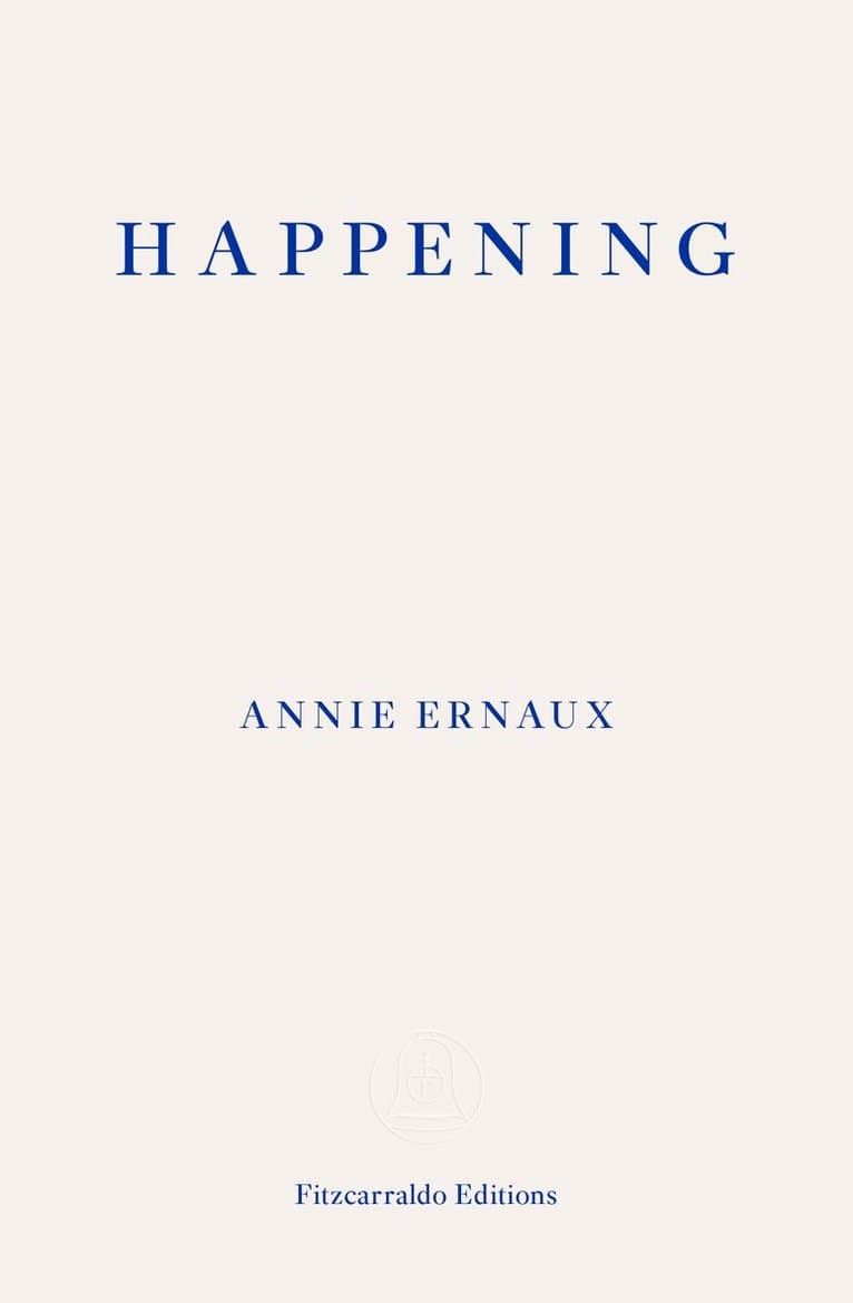 Omslag till boken Happening av Annie Ernaux