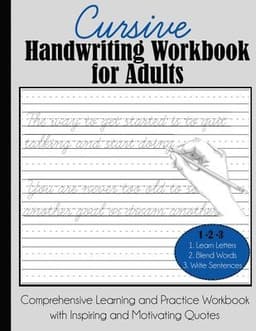 Cursive Handwriting Workbook for Adults