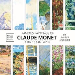 Famous Paintings Of Claude Monet Scrapbook Paper