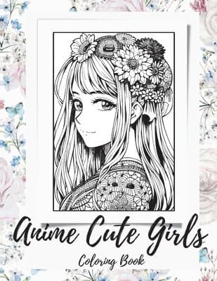 Anime Girls Coloring Book For Adults
