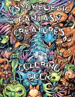 Psychedelic Fantasy Creatures Coloring Book