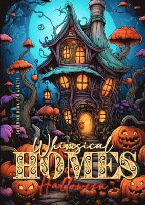 Whimsical Homes Coloring Book for Adults Halloween