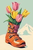 Notebook Floral Ski boots